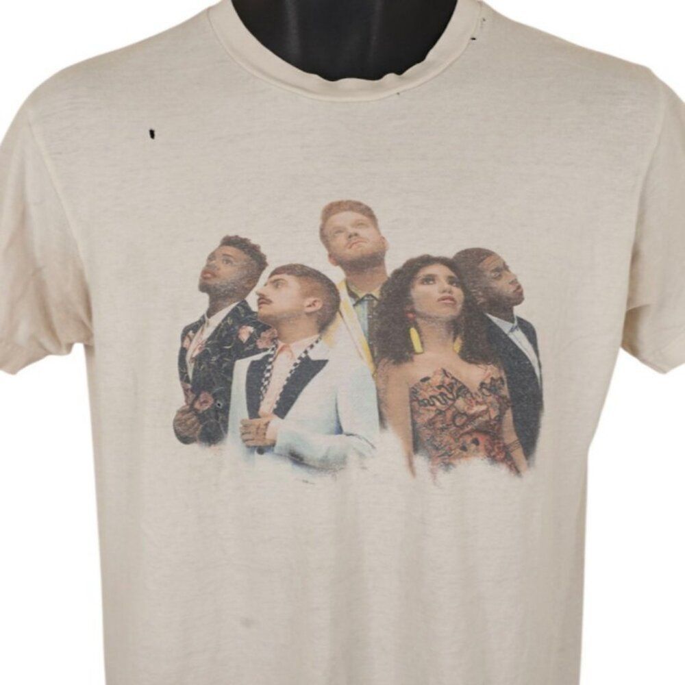 Pentatonix T Shirt Mens Size Medium Beige A Cappella Group Tour Tee